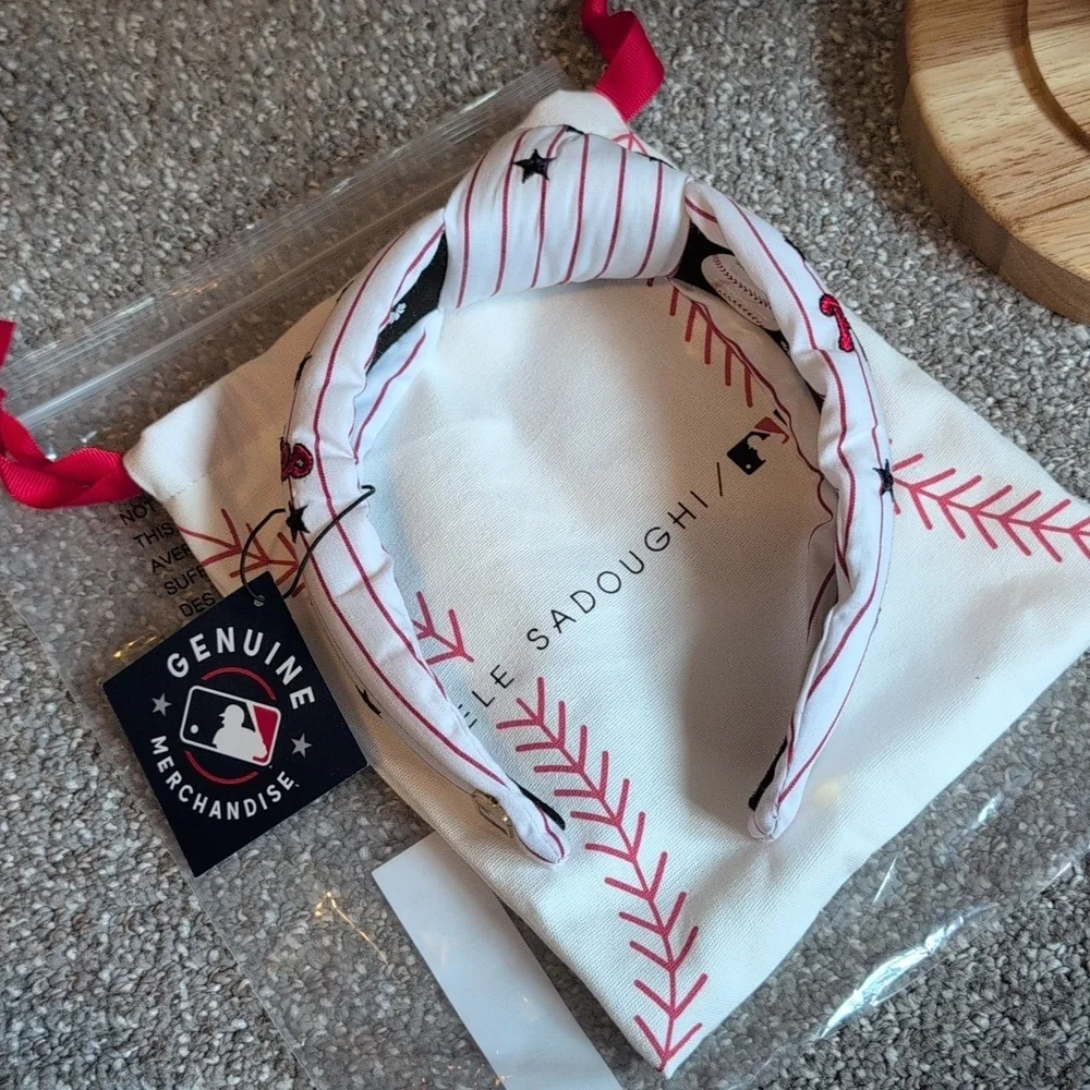Lele Sadoughi Philadelphia Phillies Top Knot Headband NWT